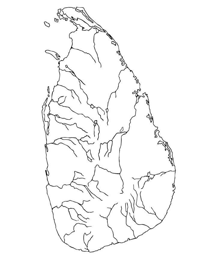 sri lanka map with rivers