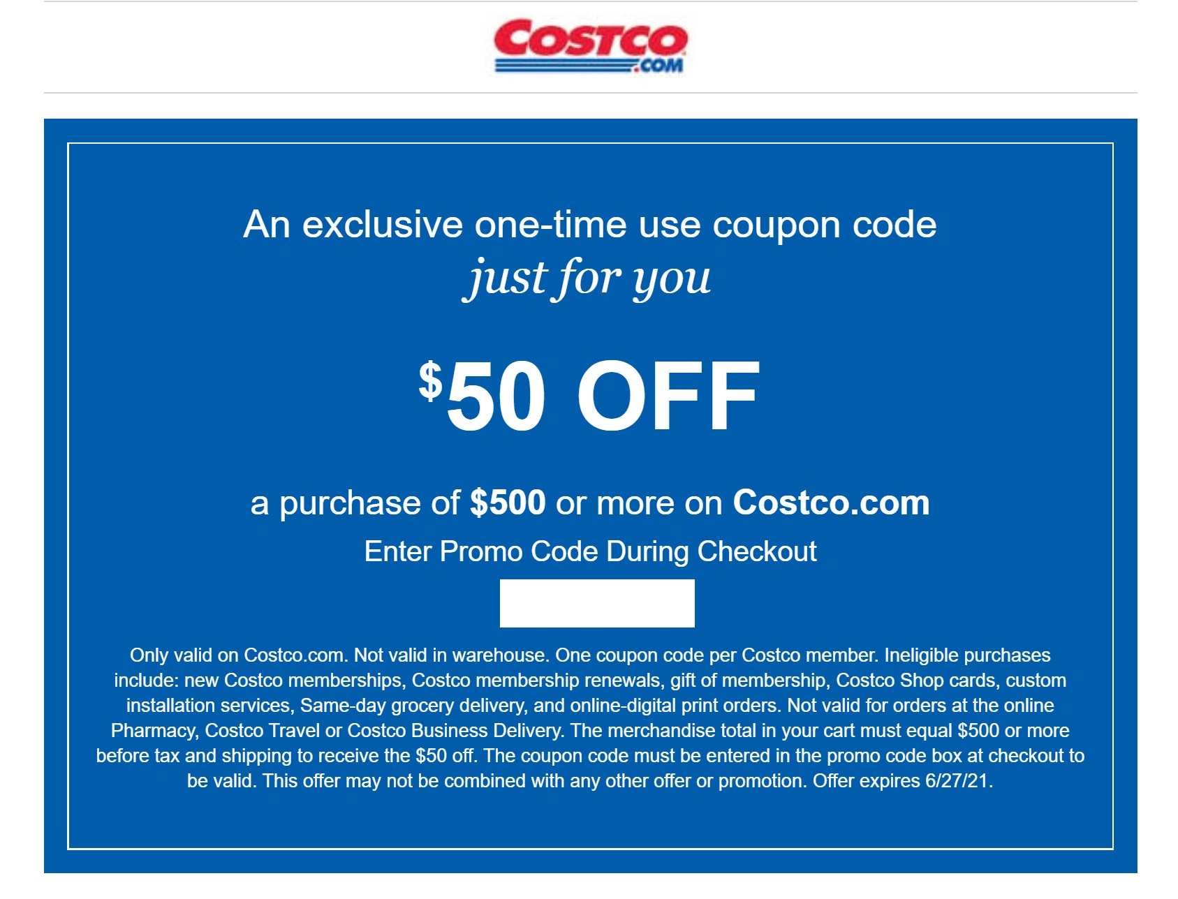 costco promo code for membership renewal