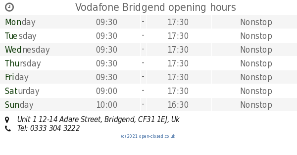 vodafone store bridgend