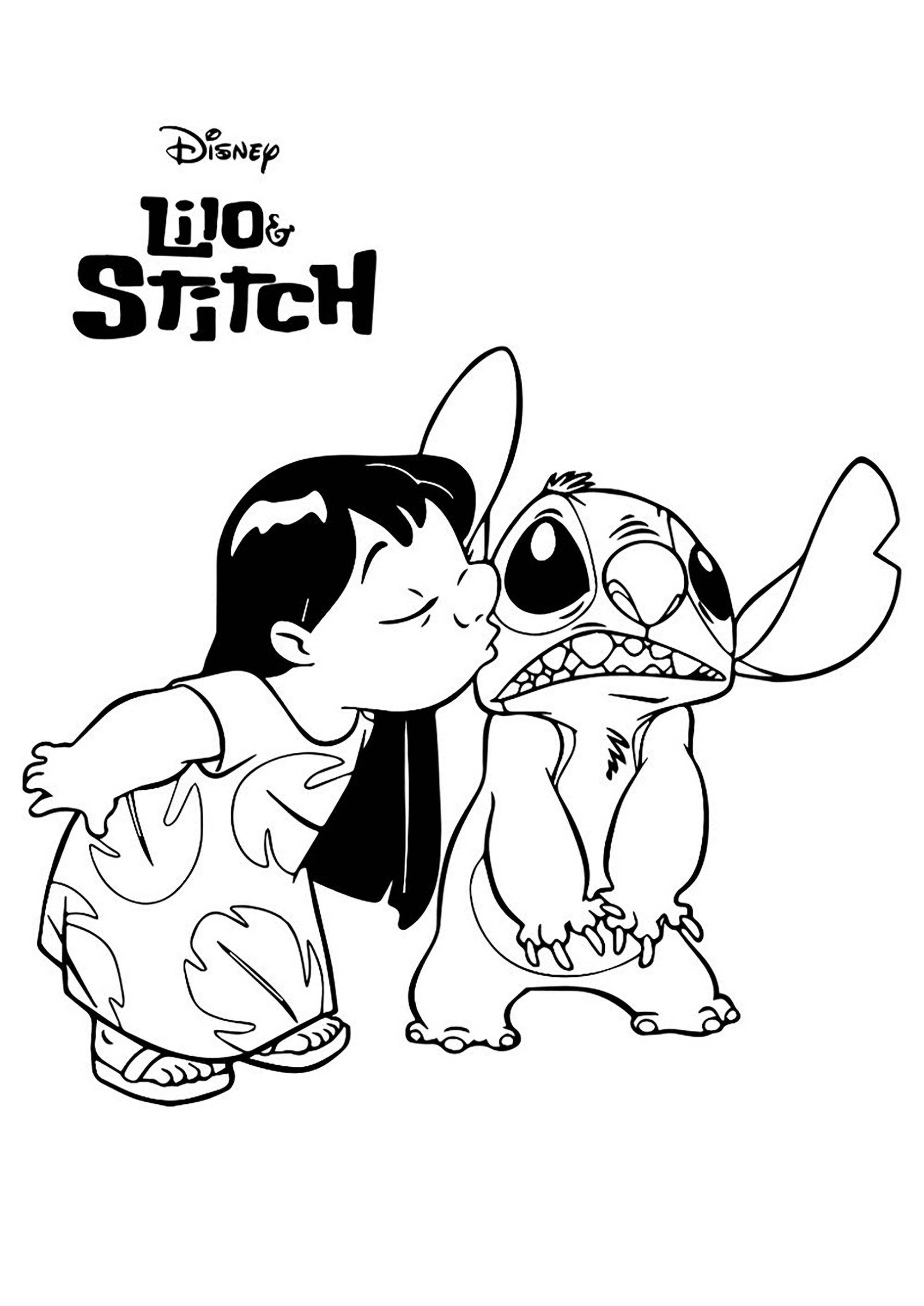 dibujos de lilo y stitch para colorear