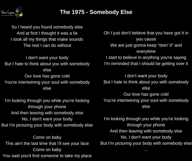 lyric somebody else