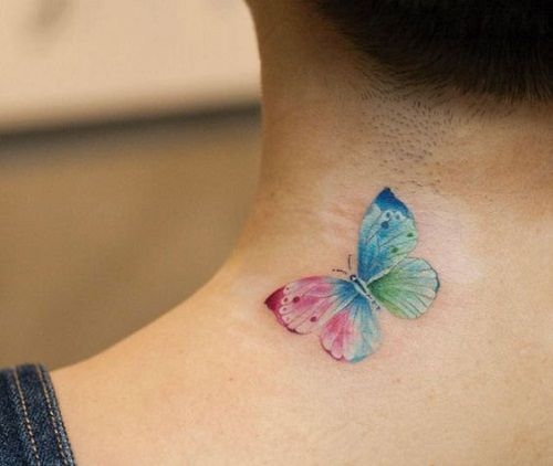 colorful butterfly tattoo