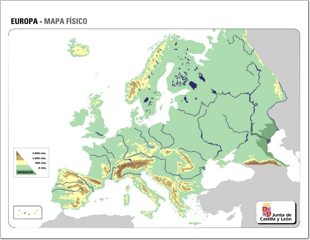 mapa ríos europa mudo para imprimir pdf