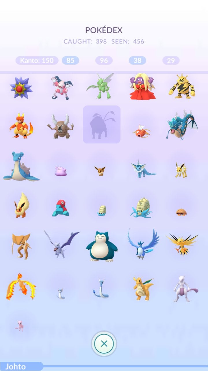 kanto pokédex pokémon go