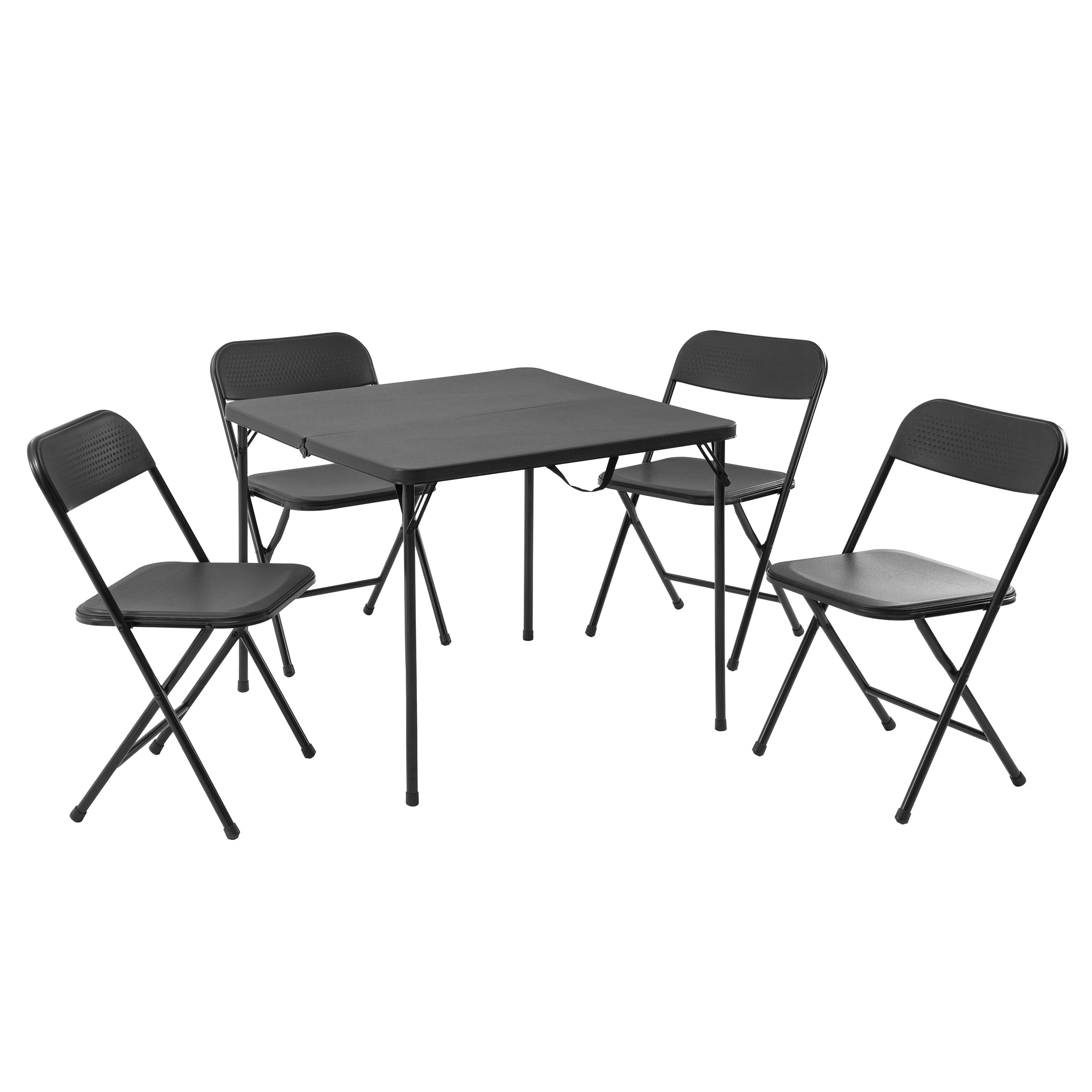 folding card table and chairs