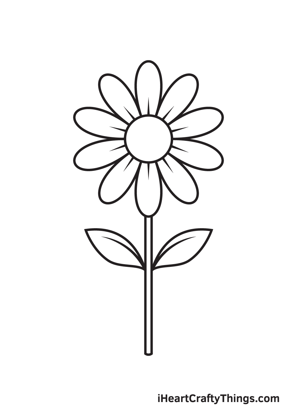 how to draw a daisy flower