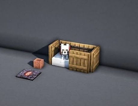 como hacer una cama para perro minecraft