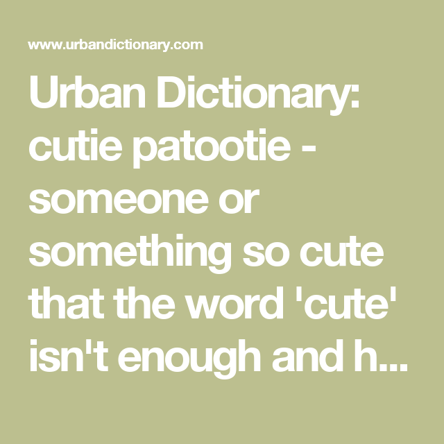 cutie patooties meaning