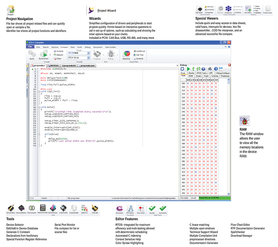 ccs c compiler example programs