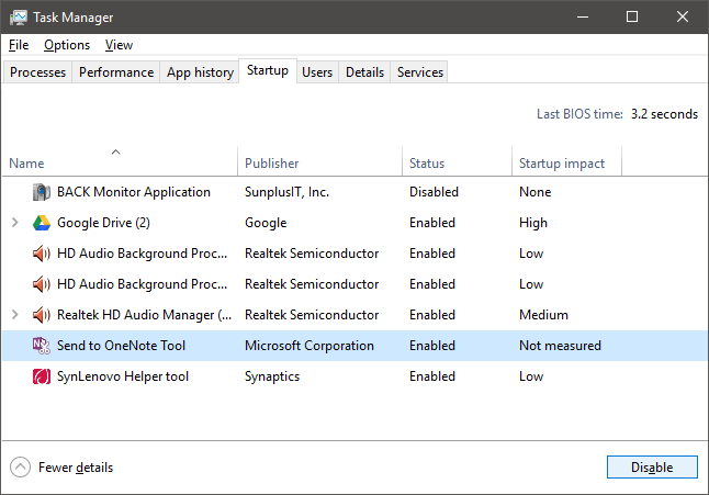 disable onenote tray icon