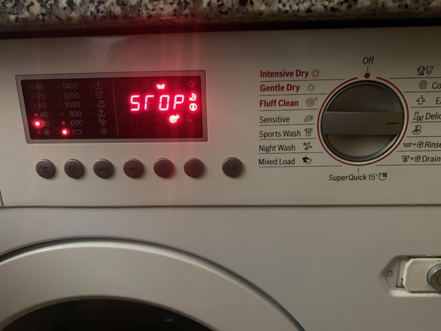 bosch washing machine stopped working mid cycle