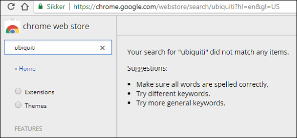 ubiquiti chrome app