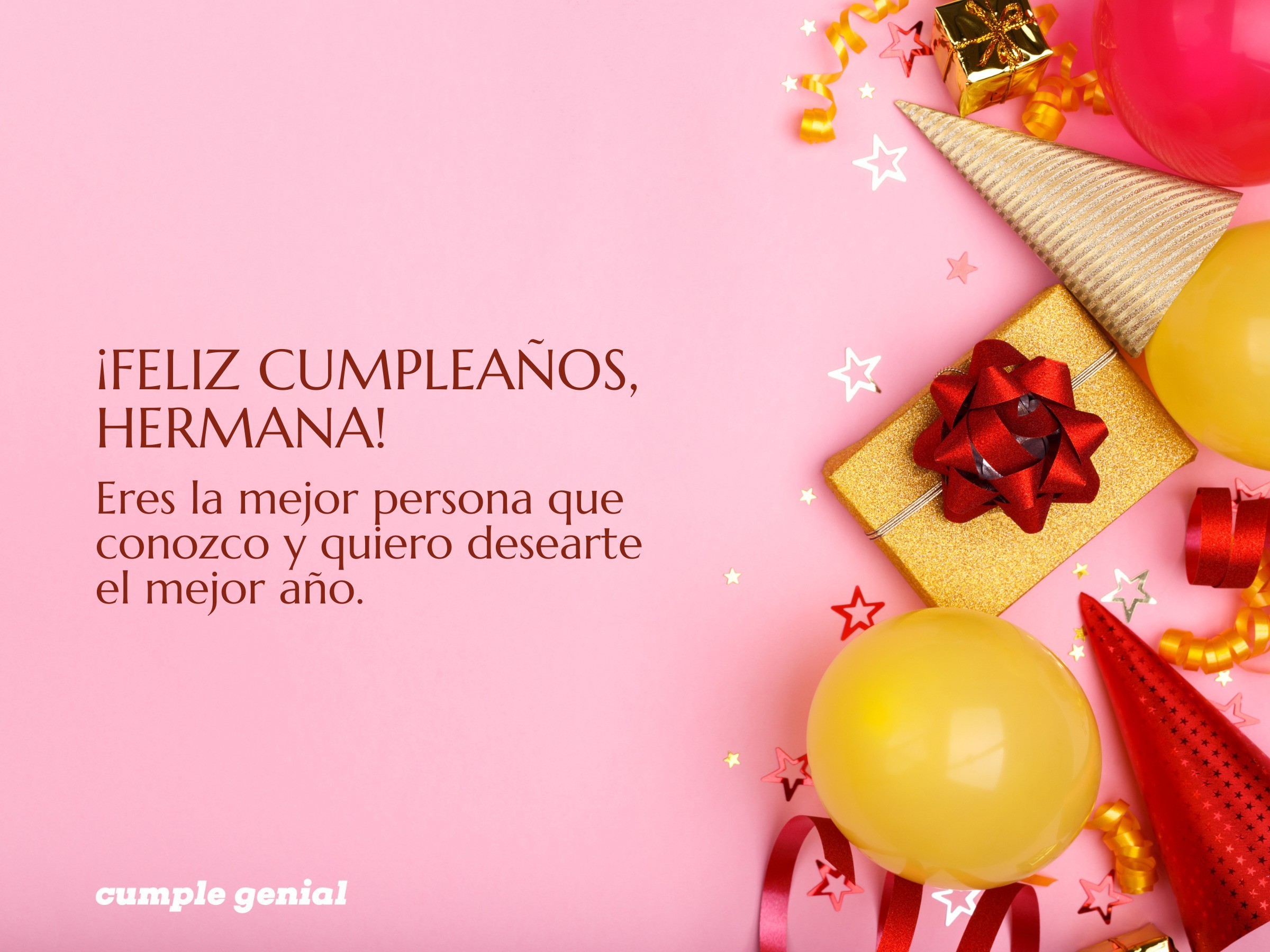 tarjeta de cumpleaños para mi hermana