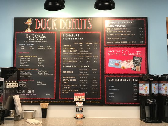 duck donuts menu