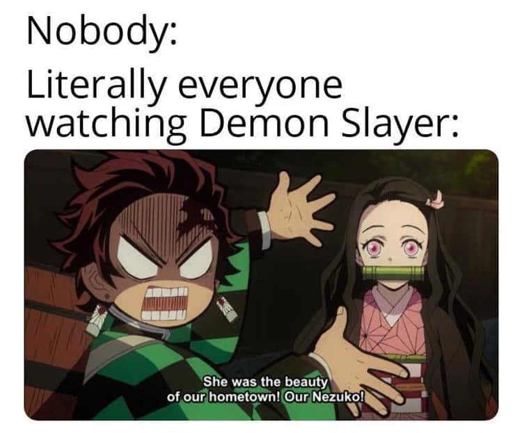 demon slayer nezuko meme