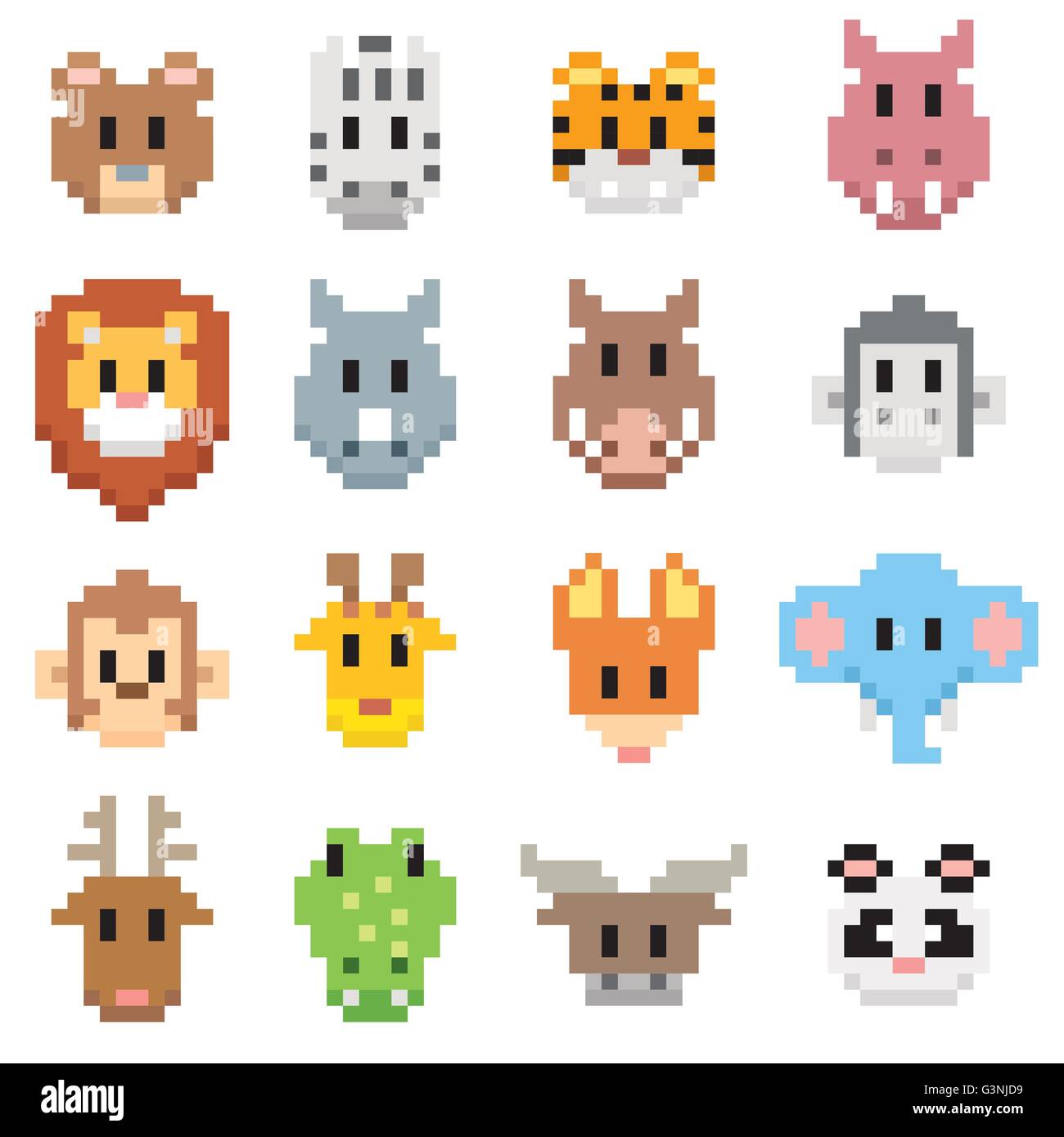 dibujos pixel art animales