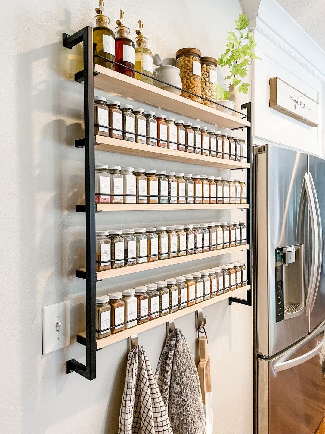 spice rack wall mounted