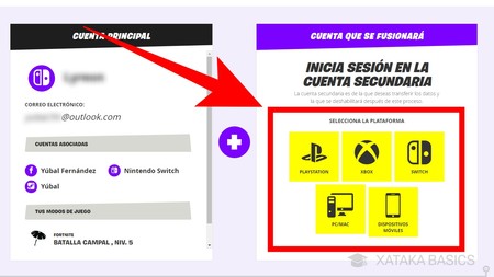 fusionar 2 cuentas de fortnite