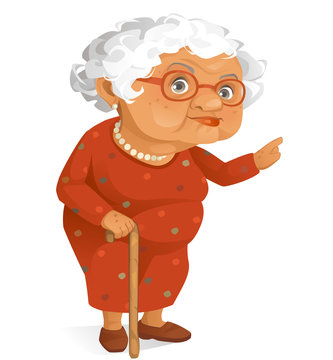 cartoon grandma