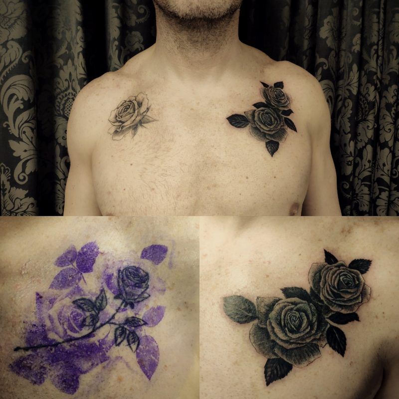 flores para tapar tatuajes