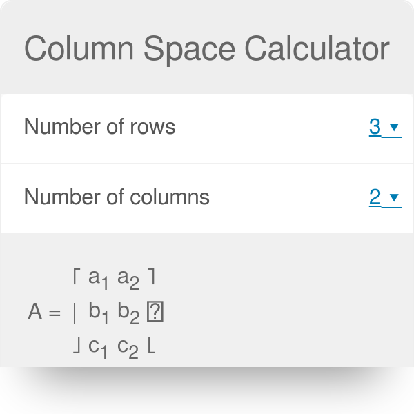 vector space calculator