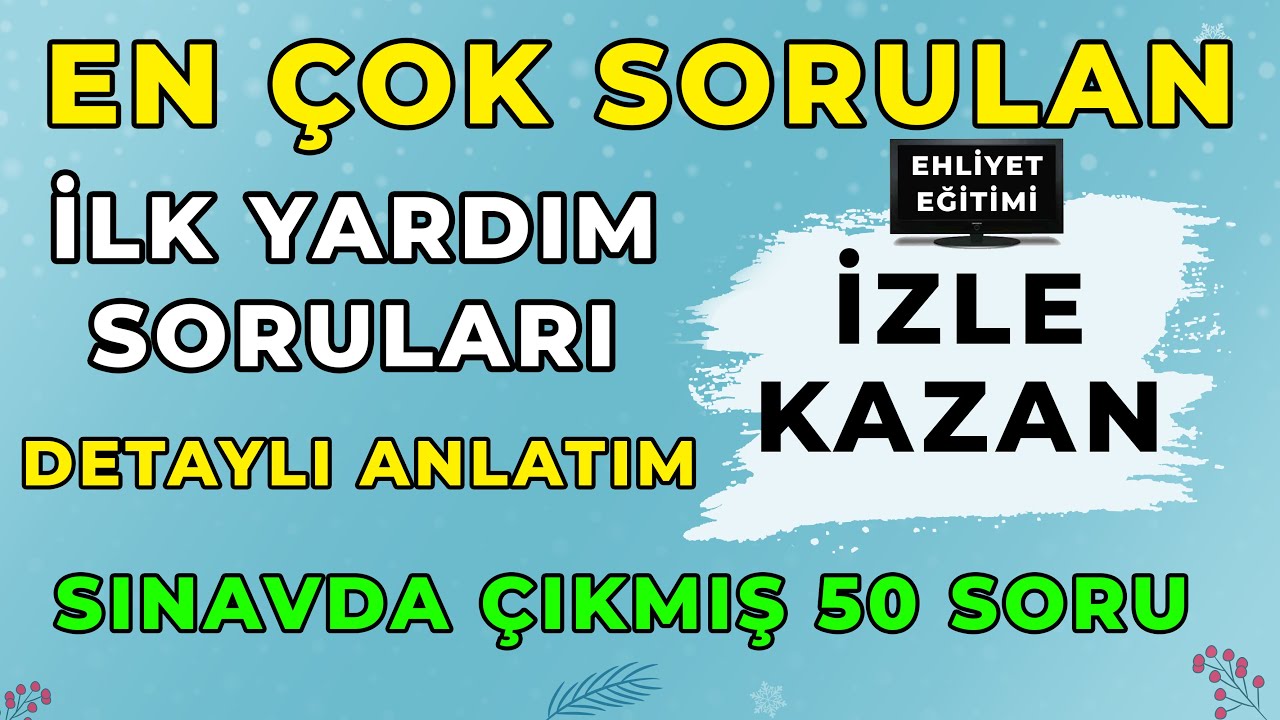 ilk yardım soruları ve cevapları pdf