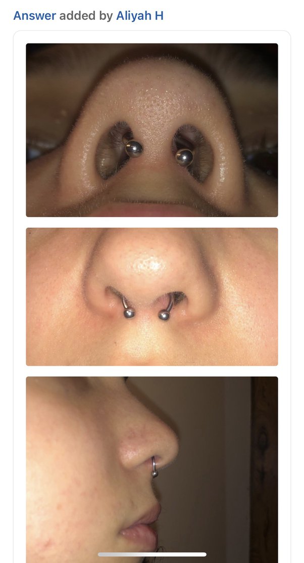 septum piercing healing stages