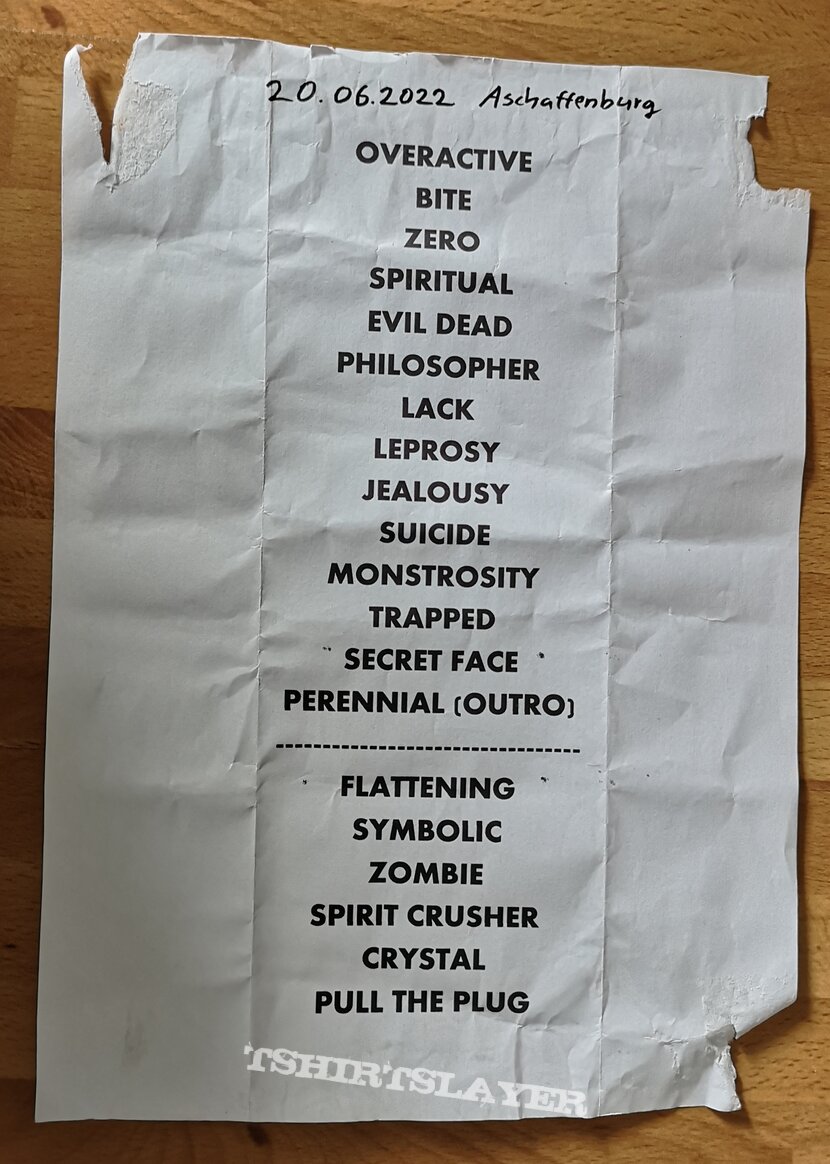 death to all setlist