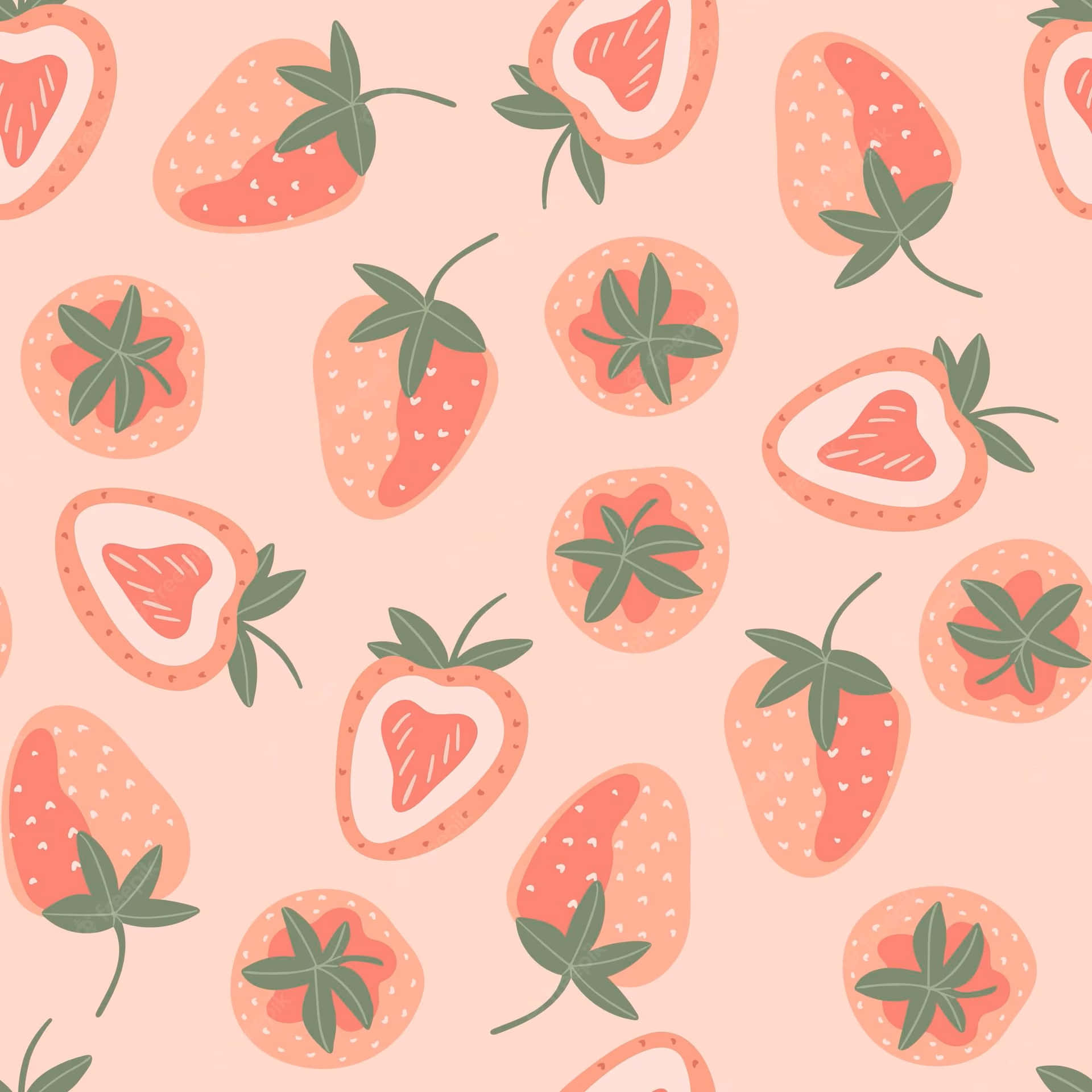 aesthetic strawberry background