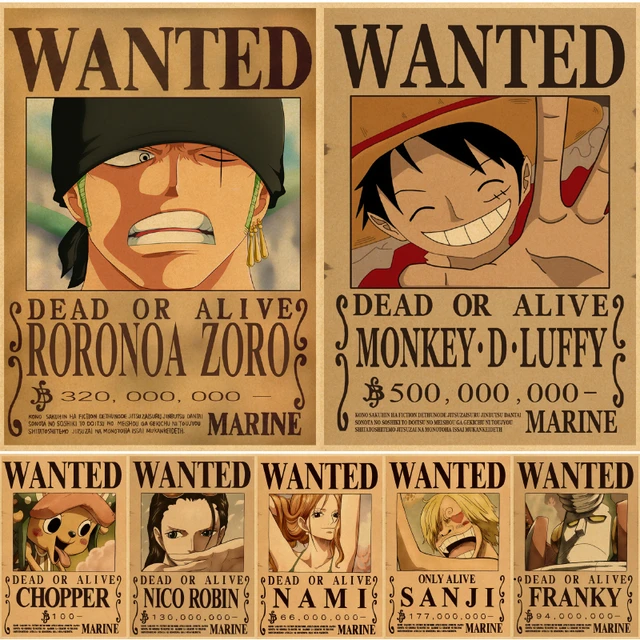 luffy wanted poster