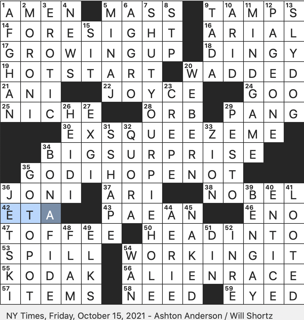 created silly internet content nyt crossword