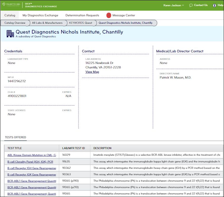 quest diagnostics results login