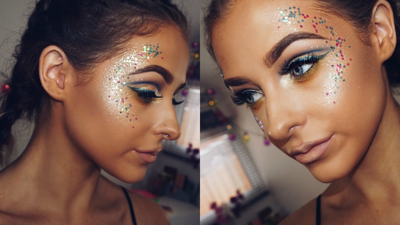 festival glitter makeup