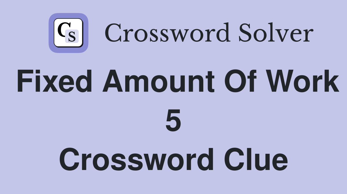 fixed crossword clue