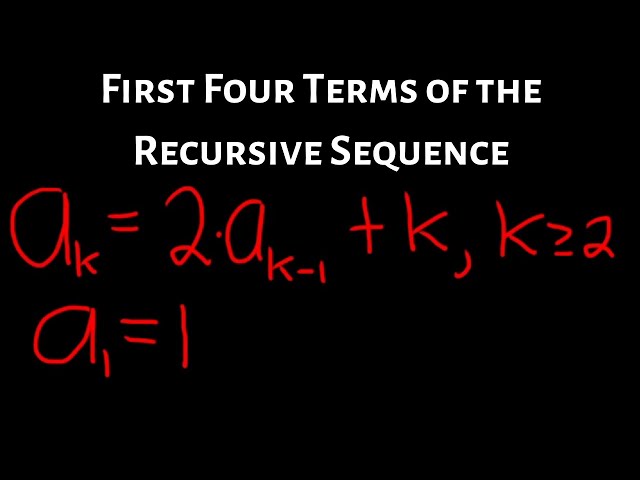 how to find the first four terms of the sequence