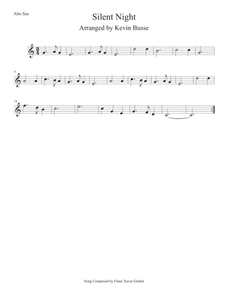 easy saxophone sheet music