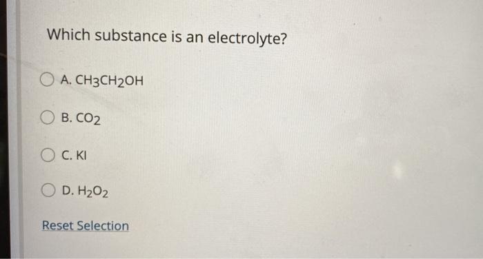 is ch3ch2oh an electrolyte