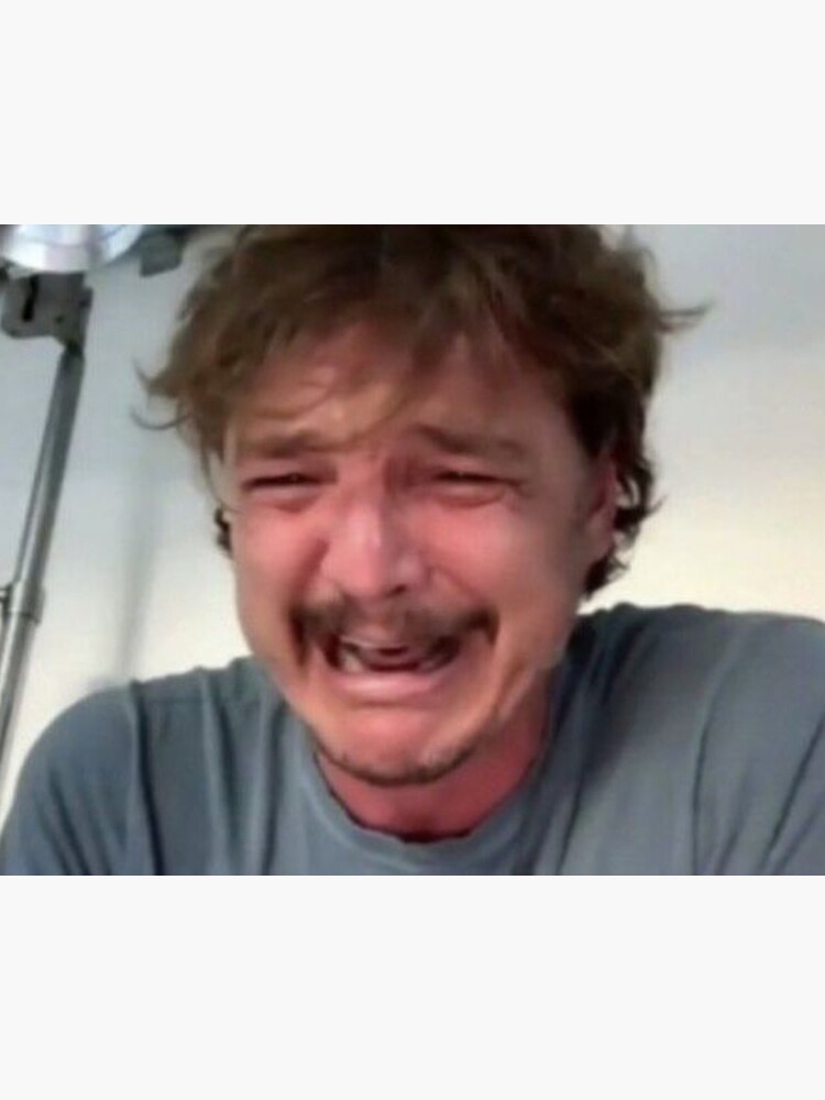 pedro pascal crying meme