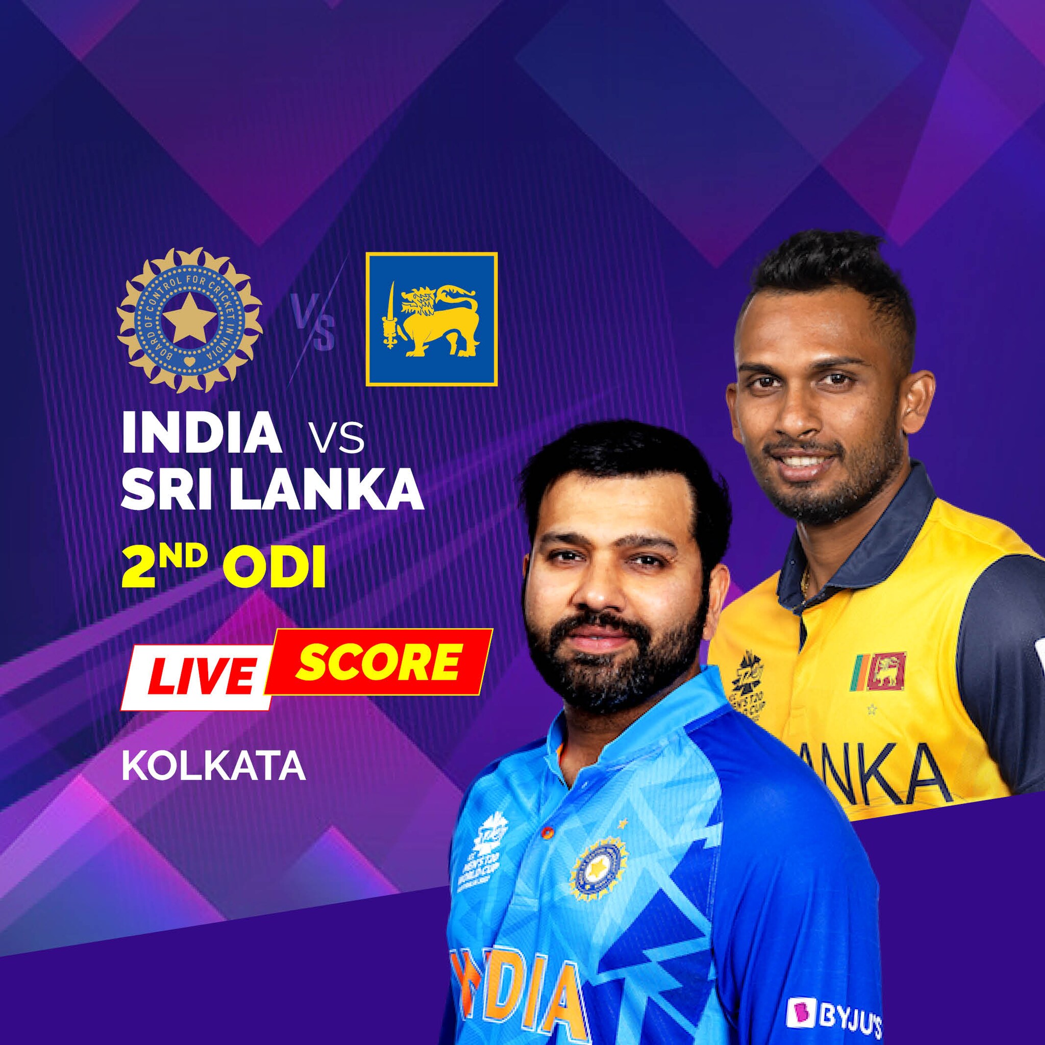 cricket score 2nd odi india vs sri lanka