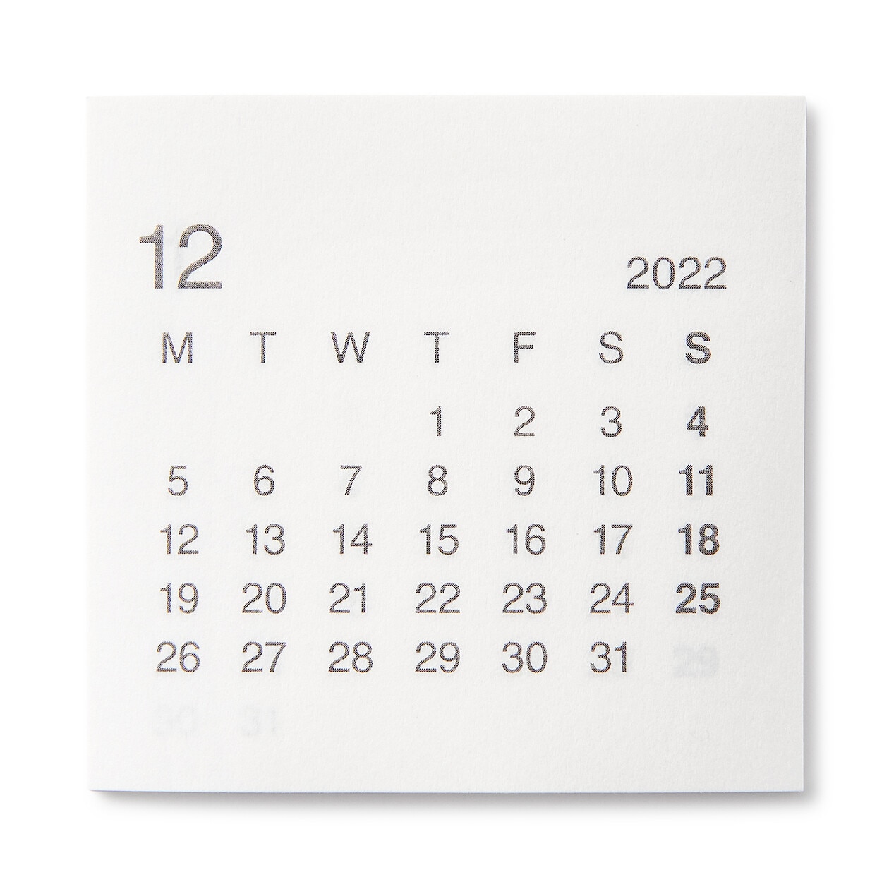 muji calendar