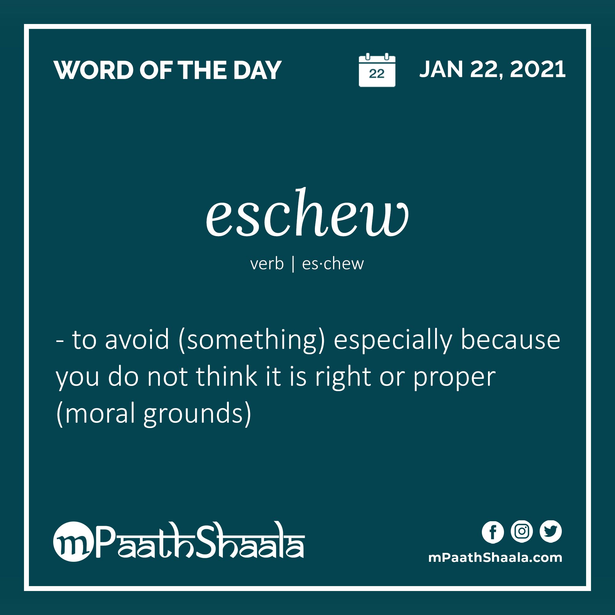 eschew antonym