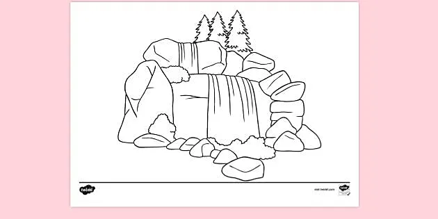 waterfall coloring sheet