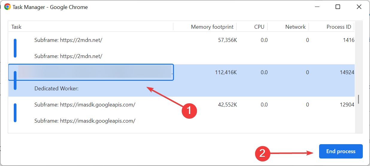 multiple instances of google chrome in task manager