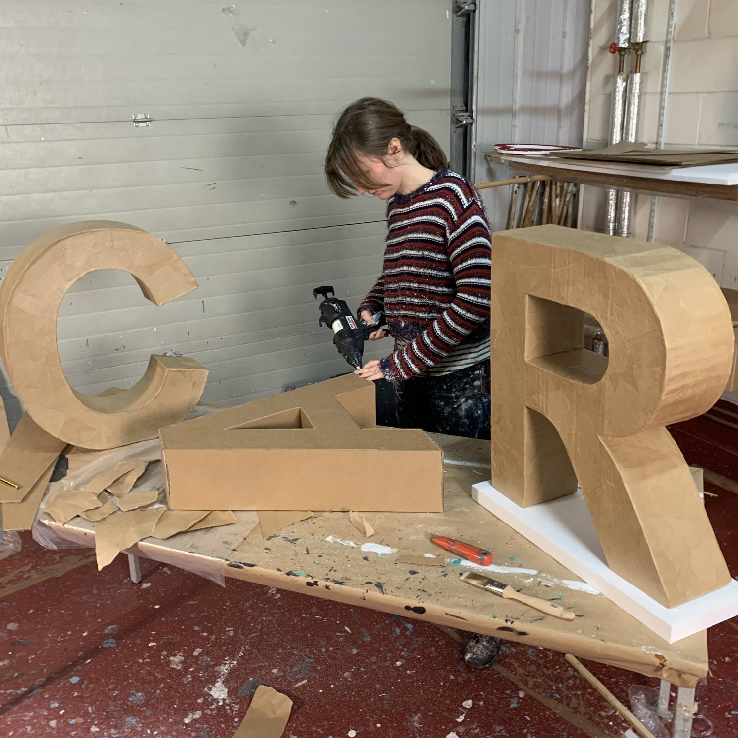 large cardboard letters