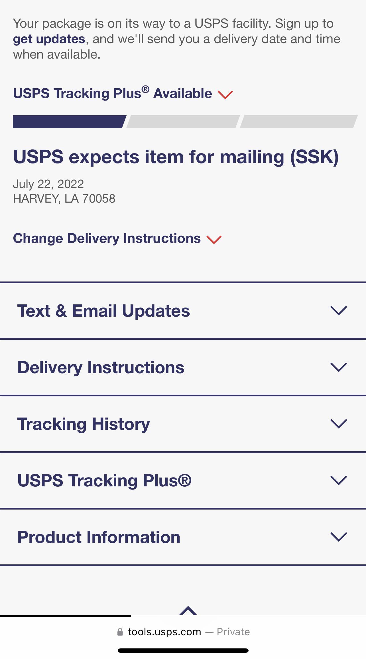 usps stuck on acceptance