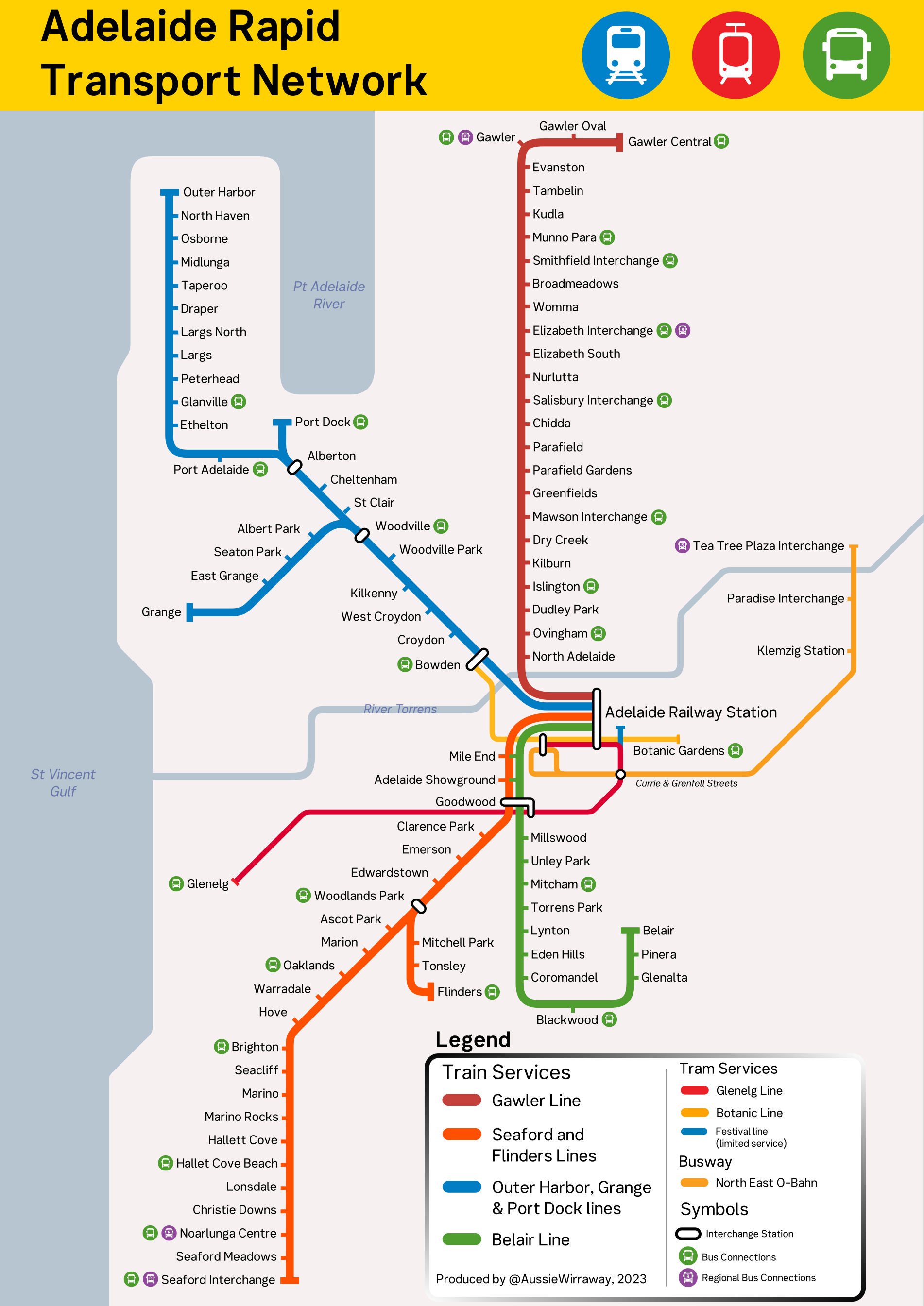 adelaide metro network map