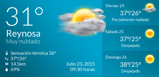 clima actual en reynosa tamaulipas por hora