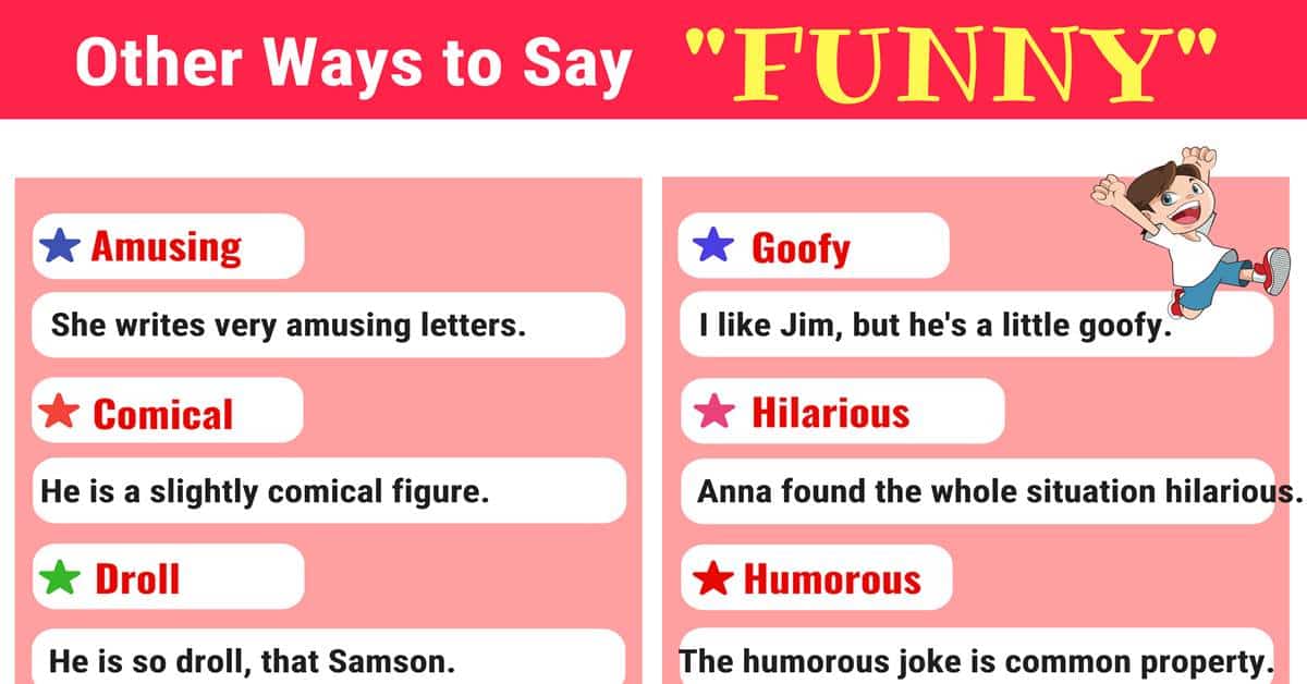 synonyms of funny in english