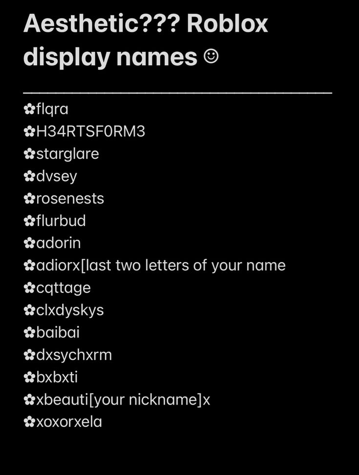 cool usernames for roblox