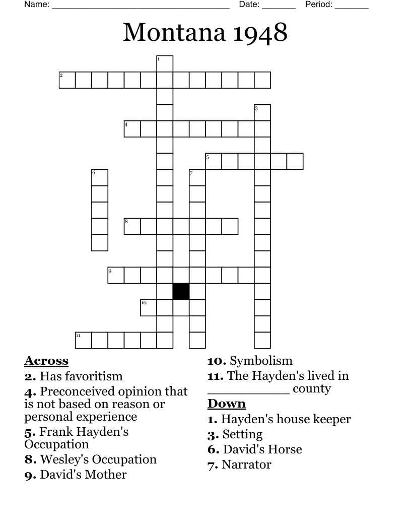 new town in 1948 crossword clue